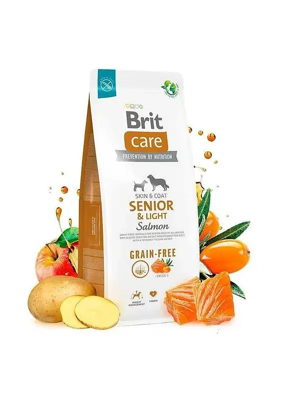 Корм для старіючих собак Brit Care Dog Grain-free Senior & Light беззерновий з лососем 3 кг