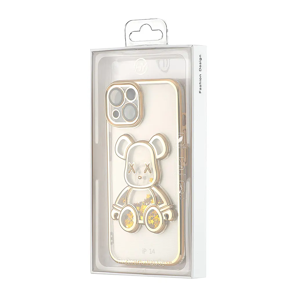 Чохол Shining Bear Case Protected Camera iPhone 14 Gold - фото 2