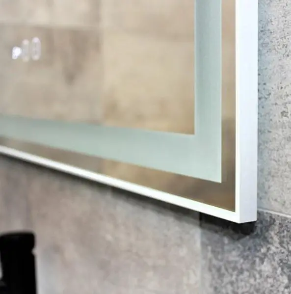 Дзеркало Dusel DE-M0061S1 Silver 75x100 см з годинником, Сірий - фото 7