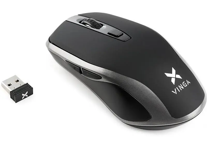 Миша Vinga MSW-909 Silent Black Grey - фото 2