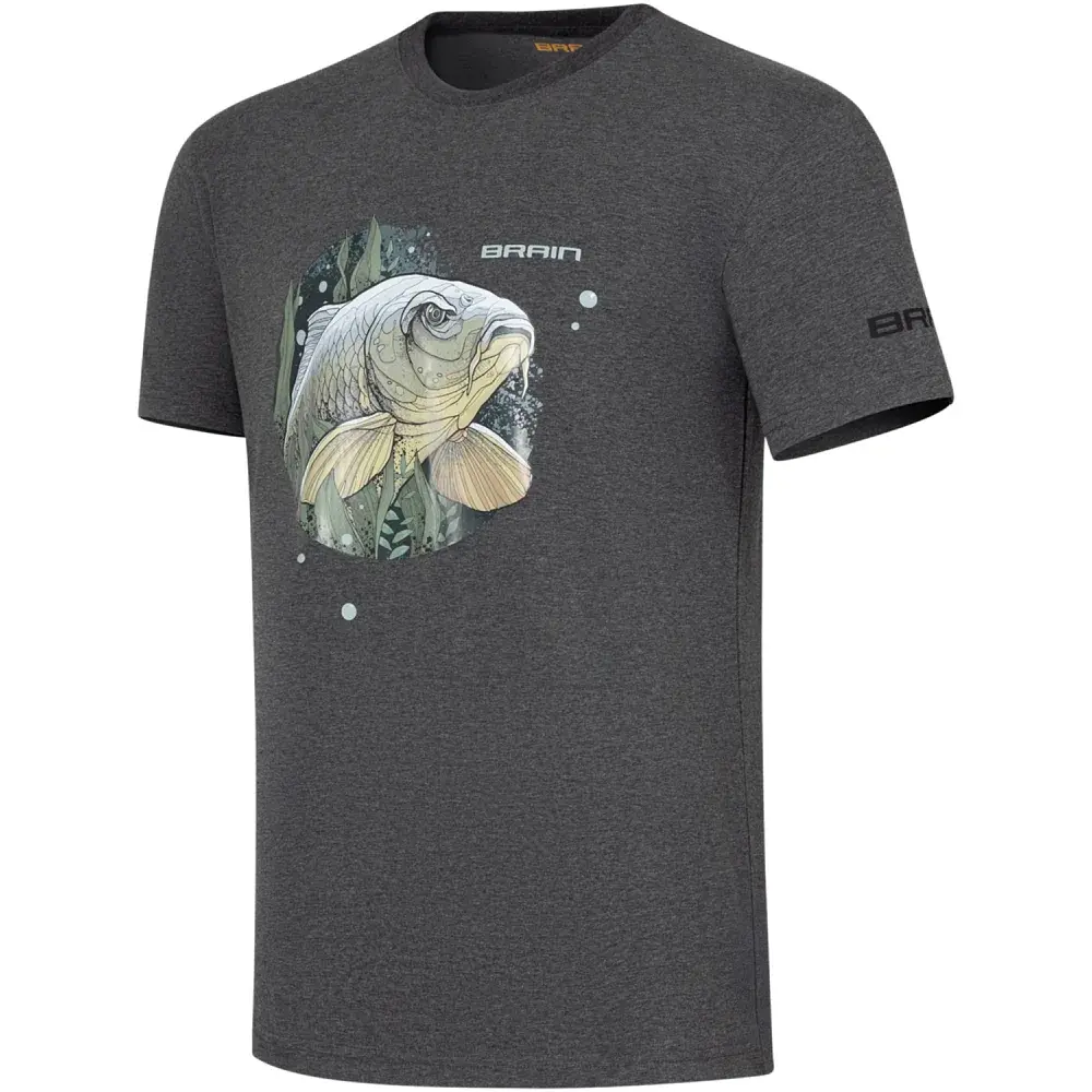 Футболка Brain GrumpyCarp XXL Dark grey melange - фото 2