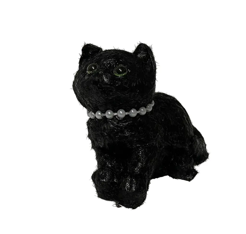 Игрушка-антистресс A-Toys Котик 10 см черная - фото 2