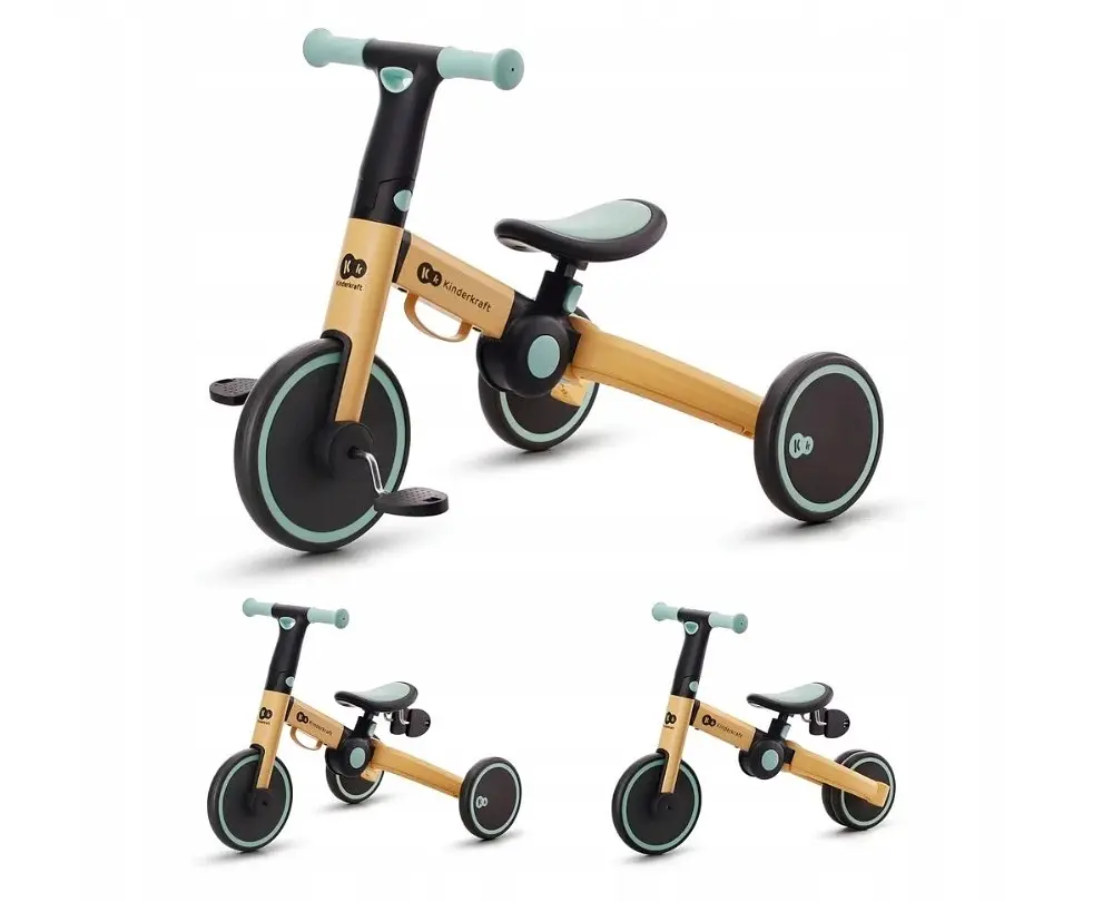 Триколісний велосипед біговел 3 в 1 KiderKraft 4Trike Flower Blue - фото 2