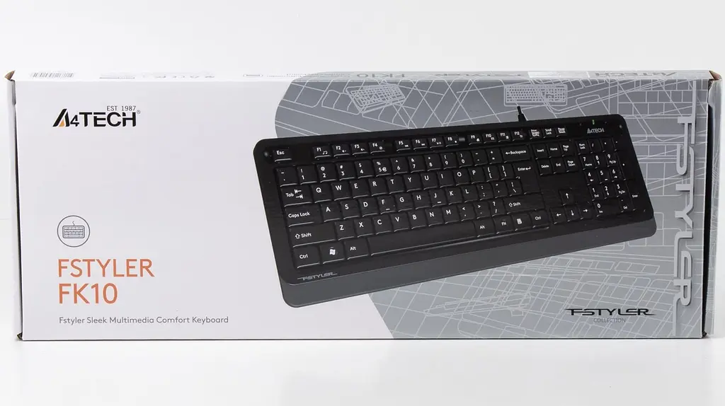 Клавиатура A4Tech Fstyler FK10 USB Black/Grey (FK10 (Grey)) - фото 4