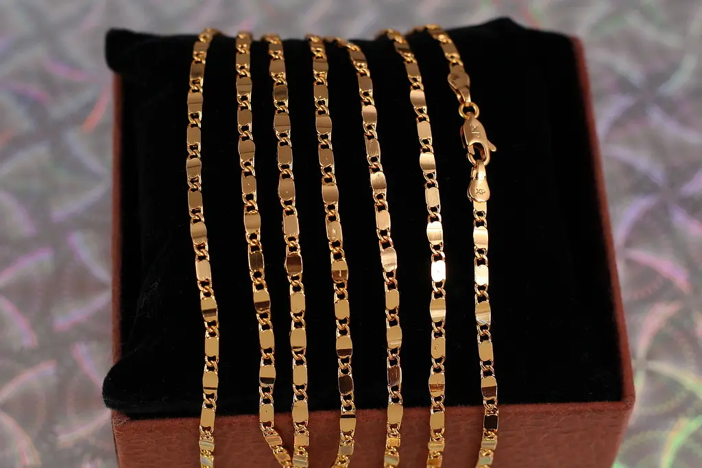 Ланцюг Xuping Jewelry хвилястий равлик 45 см 2.5 мм золотистий