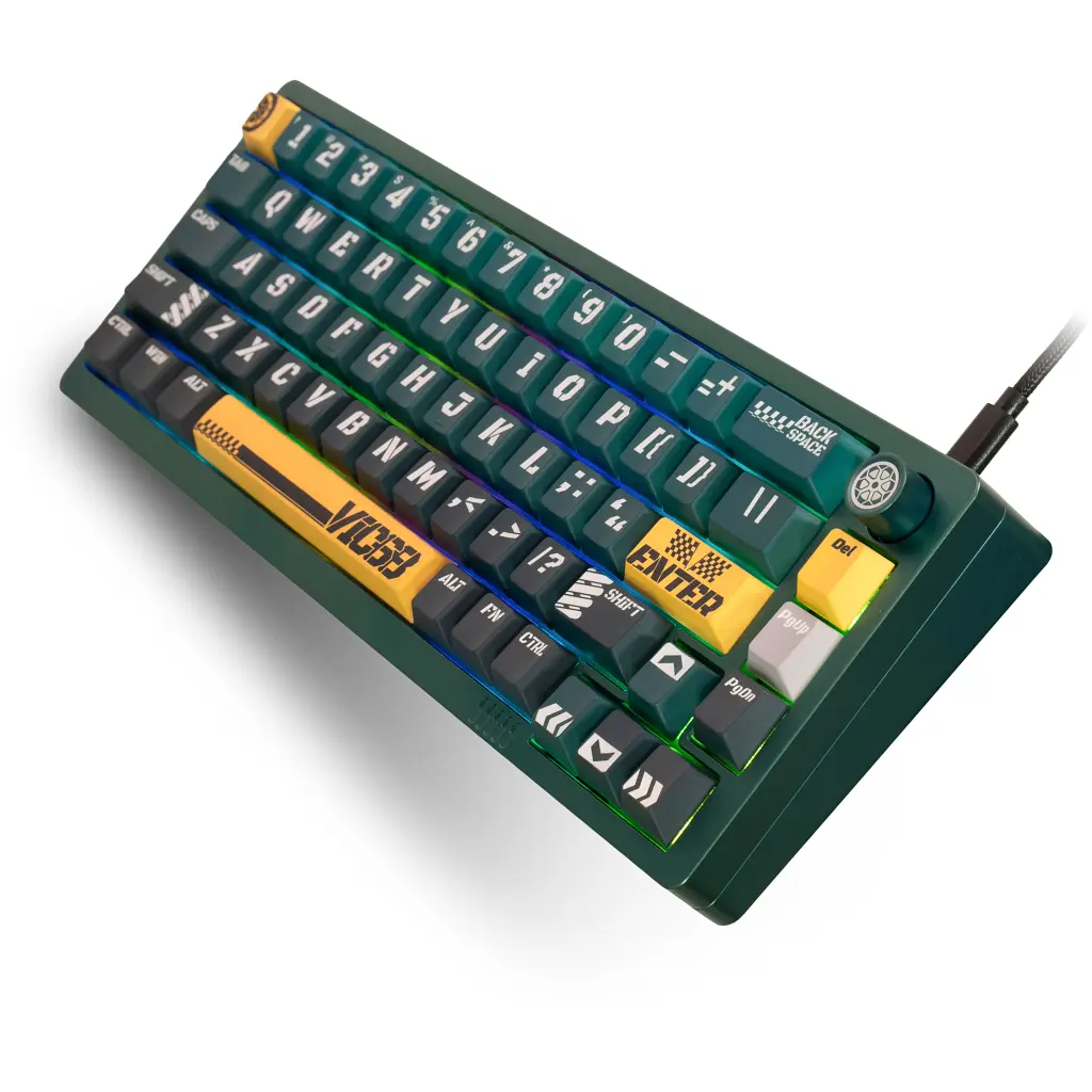 Клавіатура Thunderobot VIC68 TTC Ultra RGB King Magnetic Switch USB Parrot Green (6932066320188) - фото 3