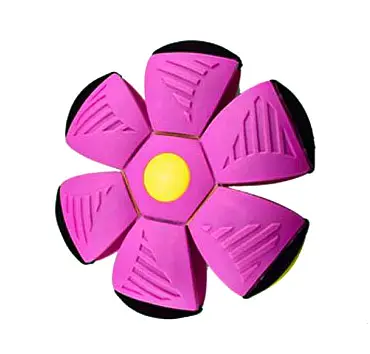 Літаючий м'яч трансформер LED фрісбі тарілка Blast Ball disk рожевий