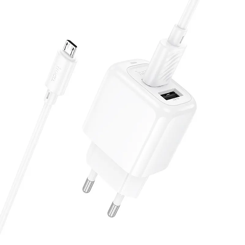 МЗП Hoco CS51A Surplus (2USB-A) + кабель USB to MicroUSB White - фото 5