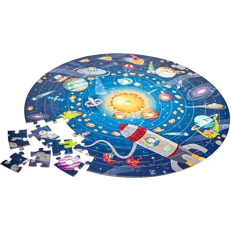 Пазл Hape Солнечная система с подсветкой Солнца 93 элемента (E1625) - фото 2