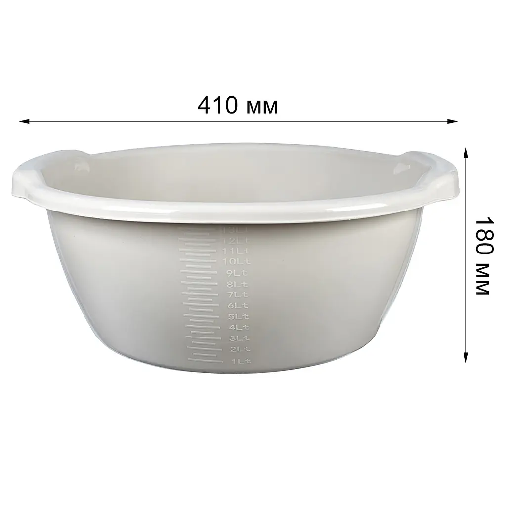 Таз Stars Plast круглий бежевий 15 л (94127/беж) - фото 2