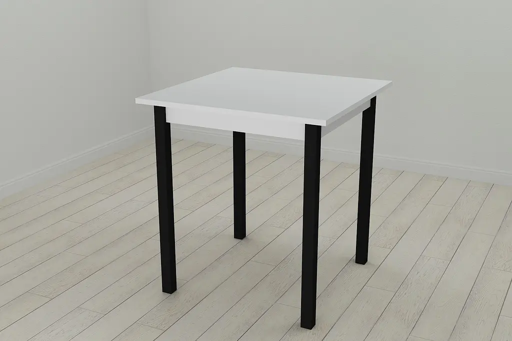 Стол кухонный Ferrum-decor Диего 75x70x70 Черный ДСП Белое 16мм (FRD-106299) - фото 3