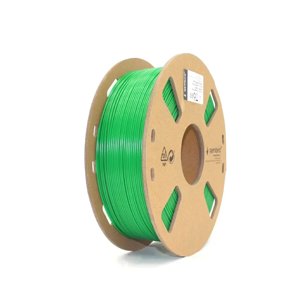 Пластик для 3D-принтера Gembird PETG, 1.75 мм, green, 1 кг (3DP-PETG1.75-01-G) - фото 2