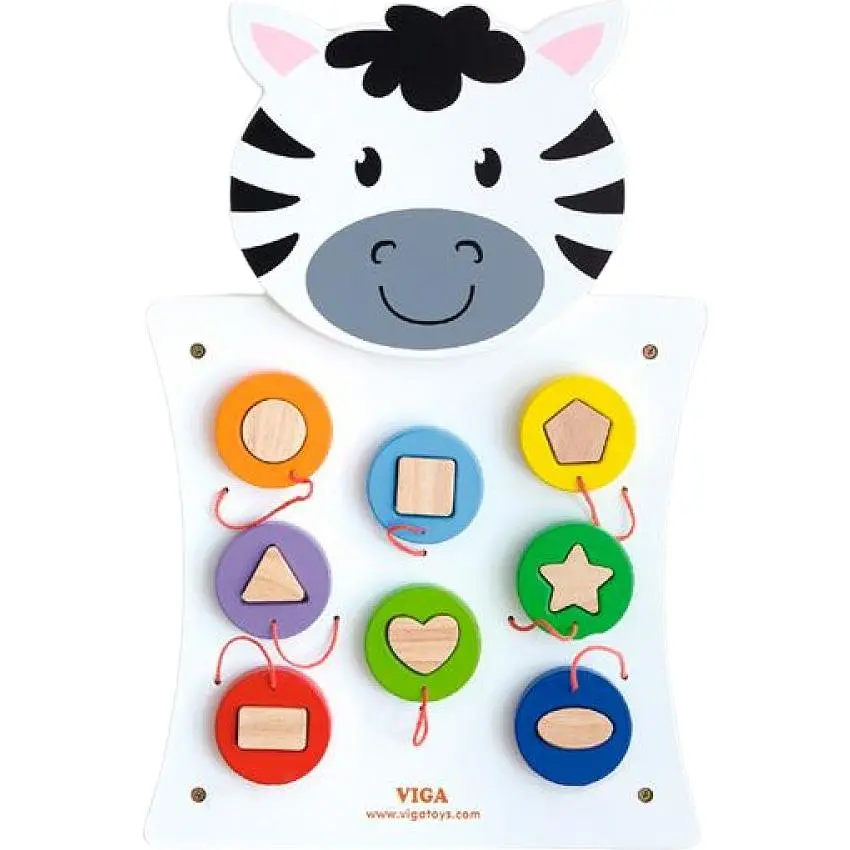 Бізіборд Viga Toys Зебра з фігурками (50681FSC) - фото 2