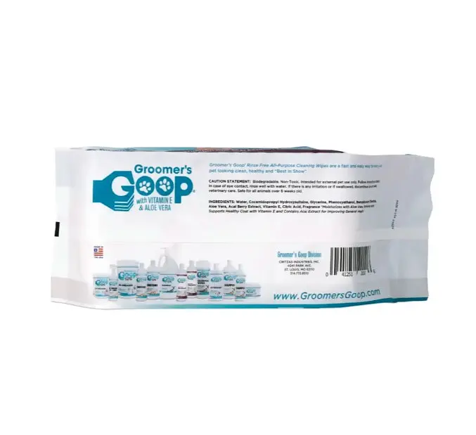 Серветки для очищення для домашніх тварин GROOMER'S GOOP 100 шт - фото 2