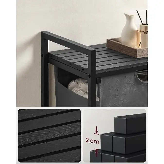 Кошик для білизни Leobert Napoli в стилі Loft 65 л сірий - фото 2