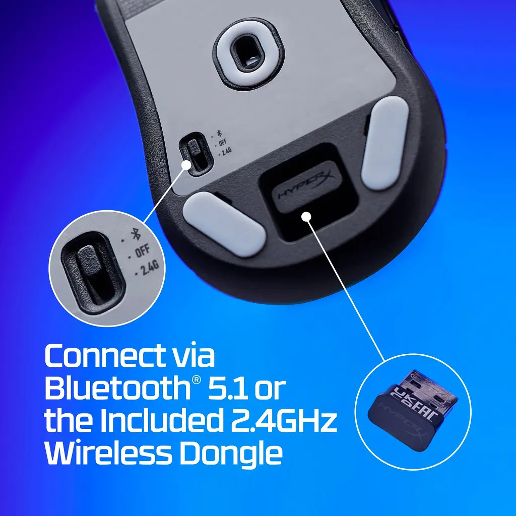 Мишка HyperX Pulsefire Haste 2 Mini Wireless Black (7D388AA) - фото 10