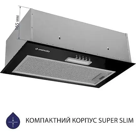 Витяжка вбудована Minola HBI 5614 BL 1000 LED - фото 7