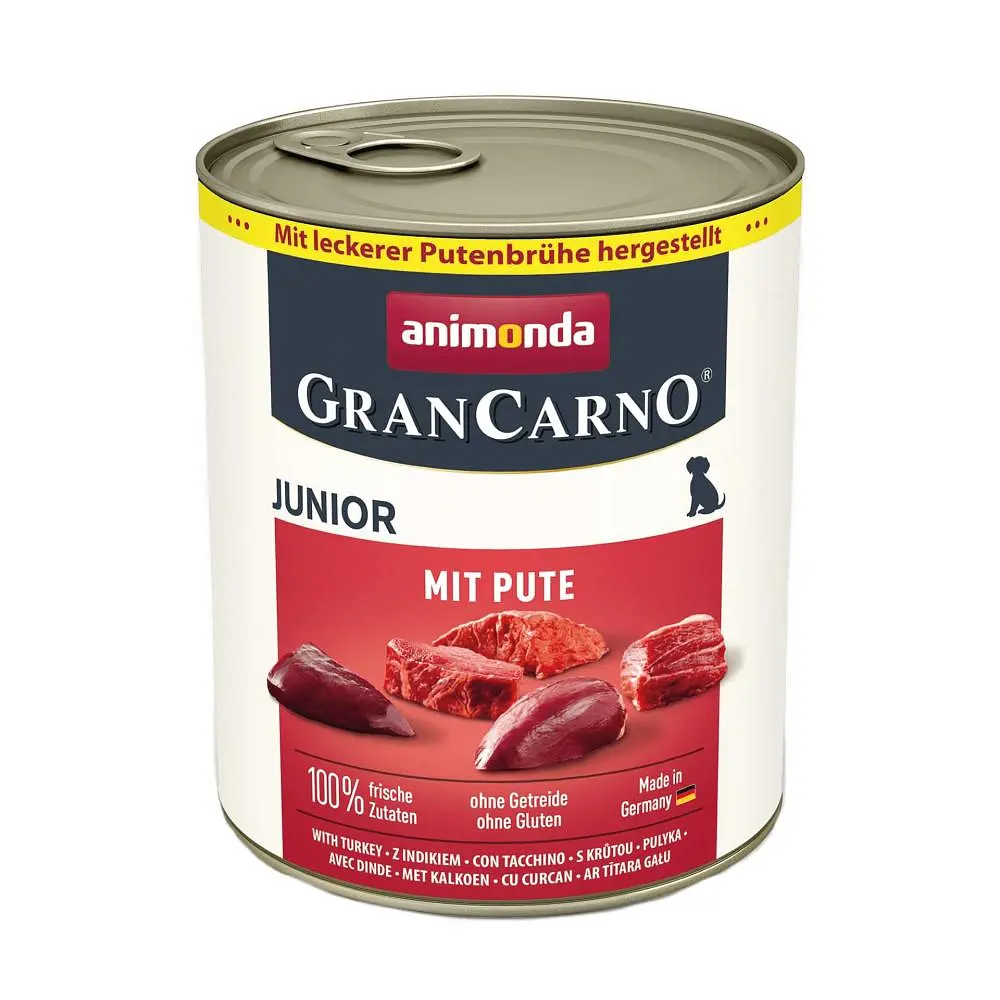 Корм вологий для цуценят Animonda GranCarno Junior Turkey з індичкою, 800 г - фото 3