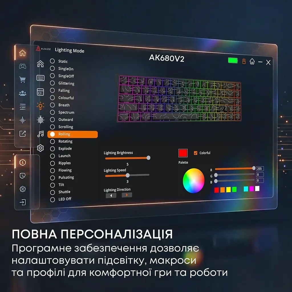 Клавіатура Ajazz AK680 V2 Ice Island Magnetic Switch (AK680-V2-I-S-W) - фото 8