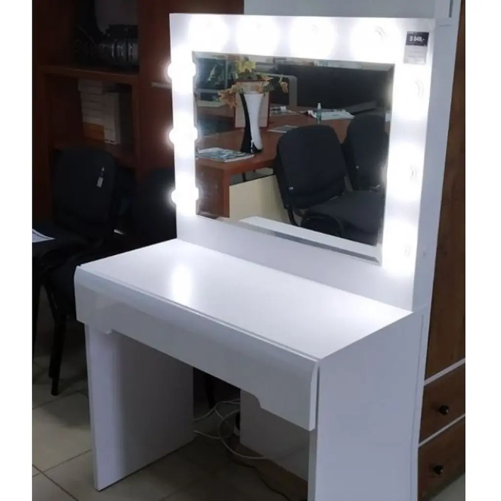 Туалетний стіл з дзеркалом ВМК (BRW) Білий/Білий глянець (BRW-1939) - фото 4