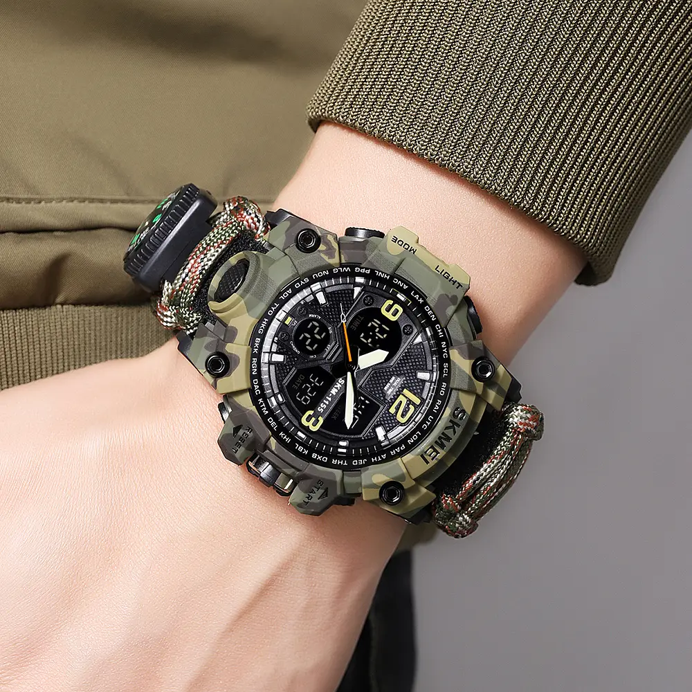 Наручний годинник чоловічий 1155BNCMGN Camo Green Skmei acs0030846 - фото 4