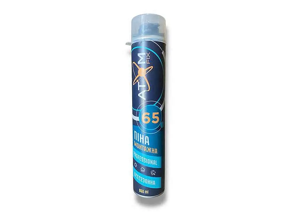 Піна монтажна ATOMFIX професійна 860мл всесезонна PROFESSIONAL 65л