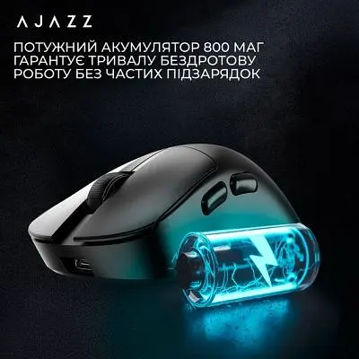 Мишка Ajazz AJ179 V2 MAX Wireless/Bluetooth/USB Black (AJ179-V2-MAX-B) - фото 9