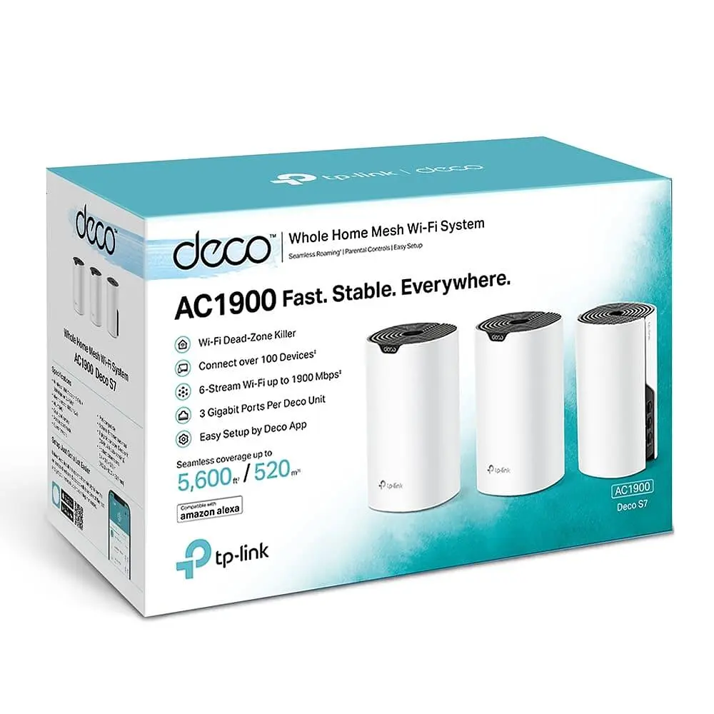 MESH-система TP-Link mesh Deco S7 AC1900 3Pcs White 802.11ac (Deco S7(3-pack)) - фото 4
