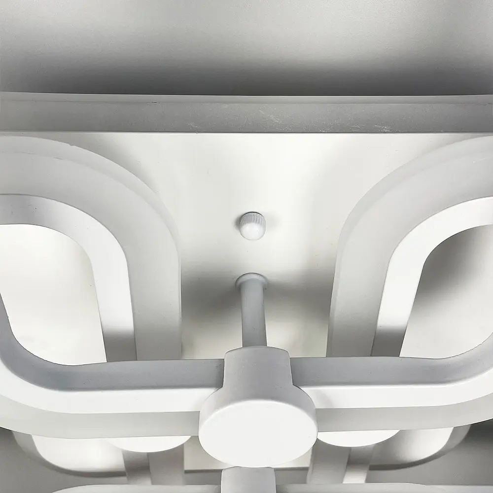 Белая LED люстра на 2+2 рожка квадратной формы | Ст. A 2503/2+2 WT | Line F - фото 2