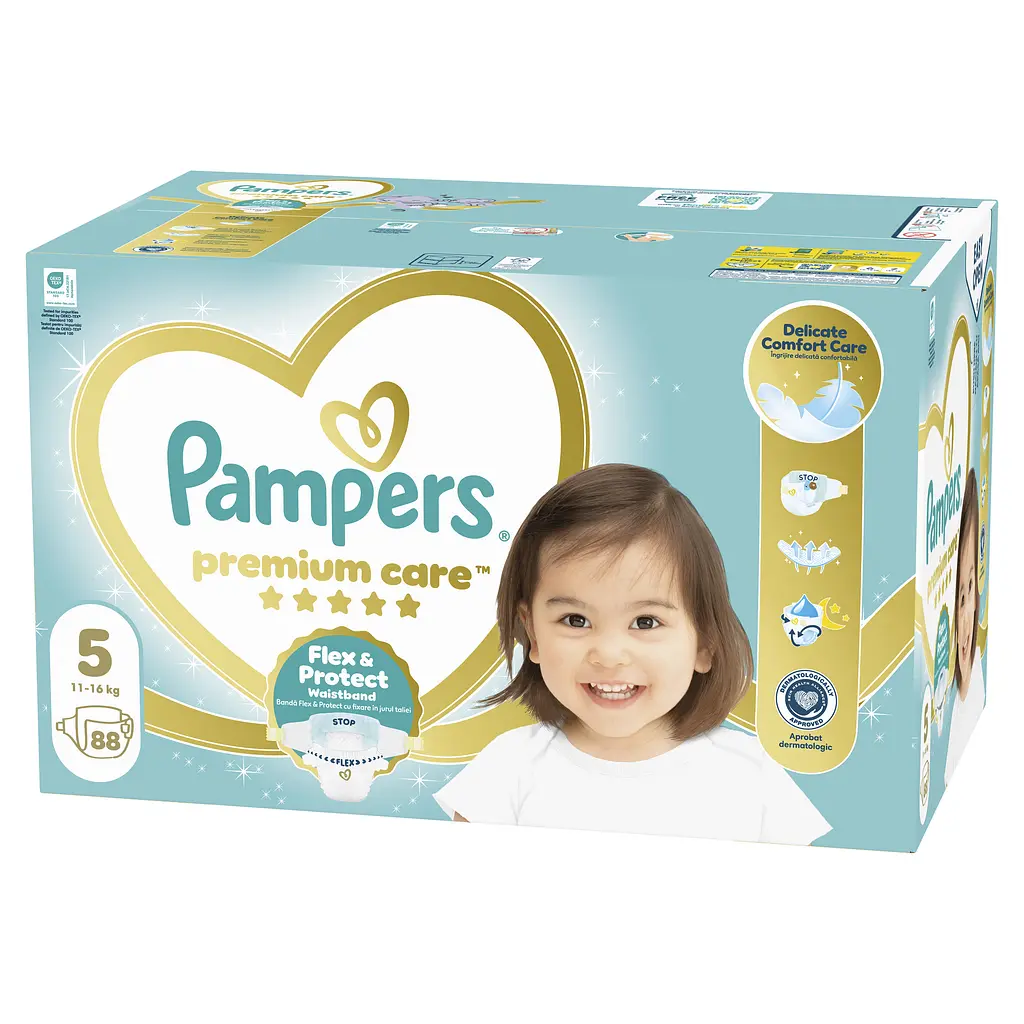Підгузки Pampers Premium Care Розмір 5 (11-16 кг) 88 шт. - фото 2