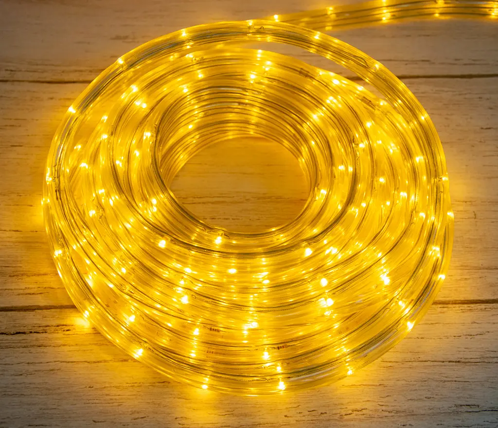 Светодиодная дюралайт гирлянда 8 метров Xmas Rope Light WW уличная гирлянда теплый белый - фото 2