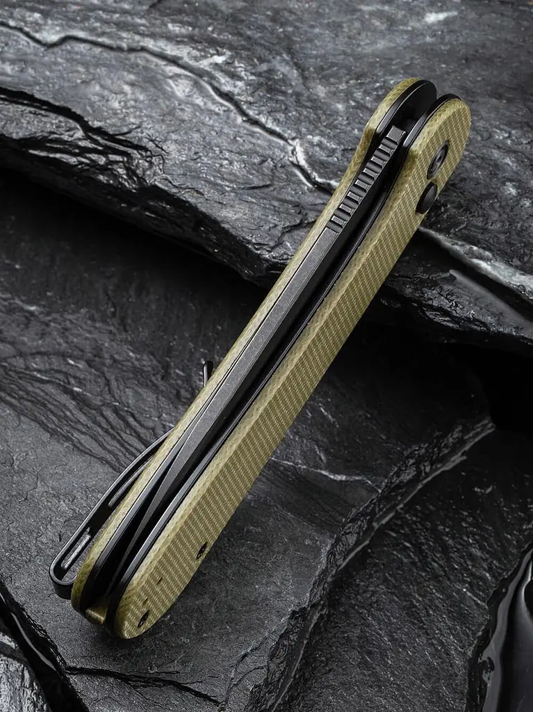 Ніж складаний туристичний Civivi Elementum Pocket, (8.9 см) 14C28N/Micarta оливковий - фото 7