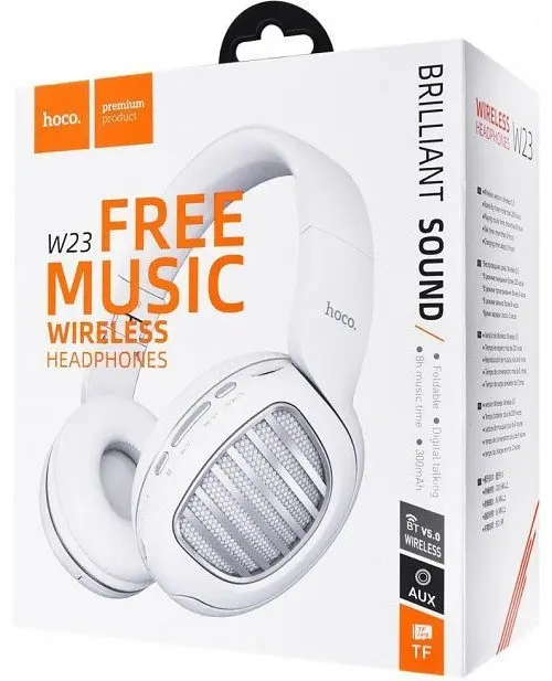 Наушники stereo гарнитура Hoco W23 Brilliant sound (Белый) - фото 2