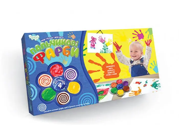 Пальчикові фарби Моя перша творчість, Danko Toys (4 кольори)