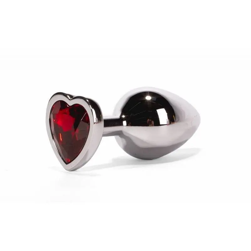 Анальна пробка Secret Shine Red Heart Plug, 7 см (червоний)