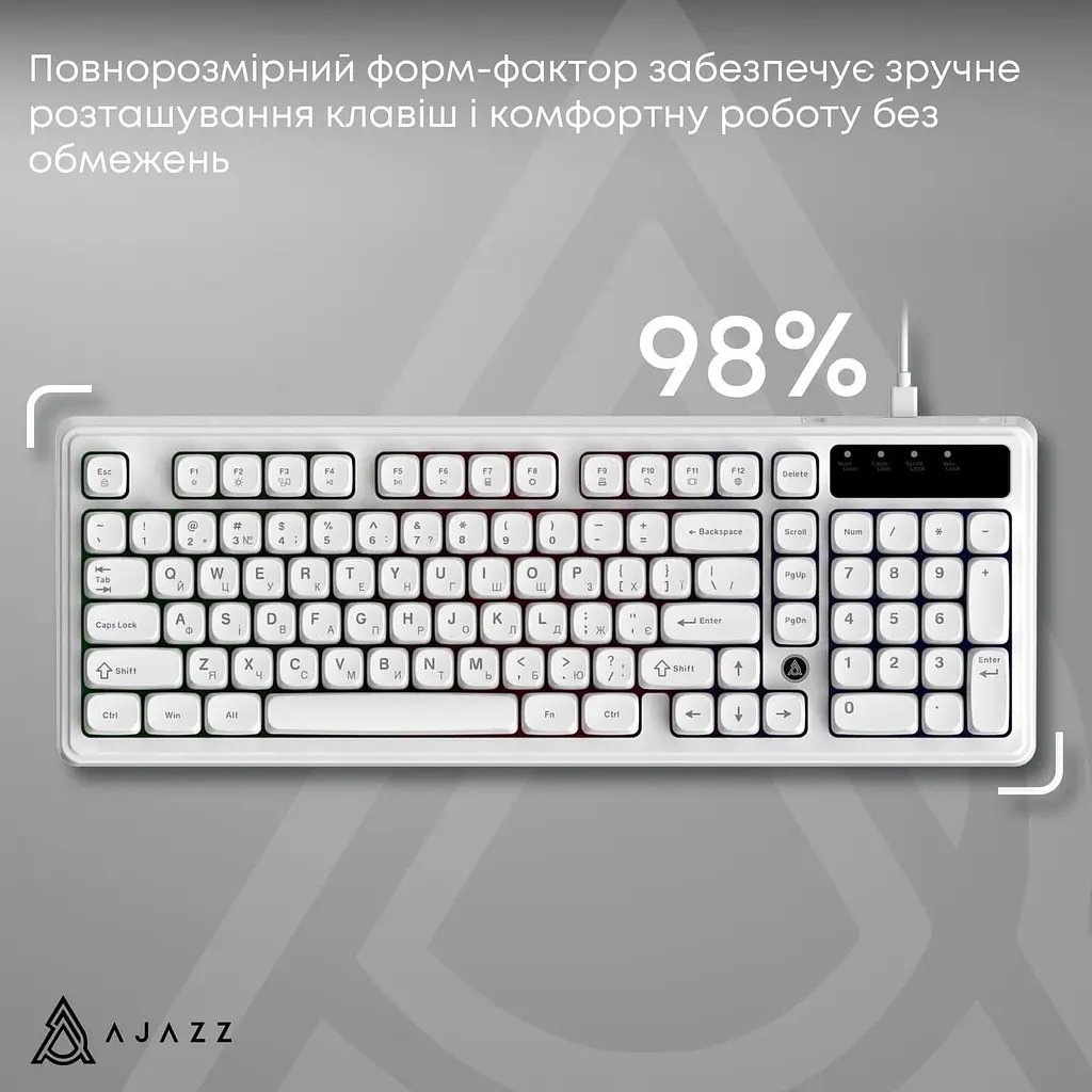 Клавиатура Ajazz AF98 White (AF98-W) - фото 8