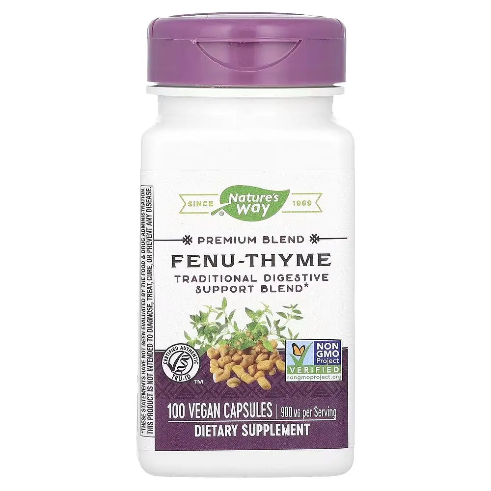 Пажитник і чебрець Nature's Way Fenu-Thyme, 100 вегакапсул для підтримки дихальної системи