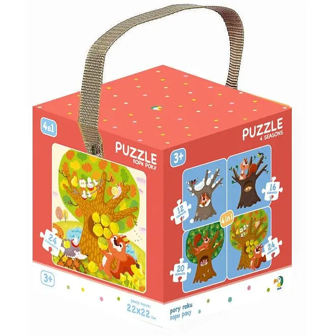 Пазлы 4 в 1 DoDo Toys Времена года с 12, 16, 20 и 24 элементами (300125) - фото 2