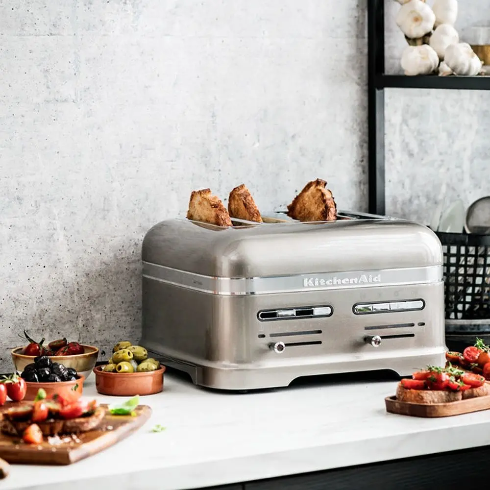 Тостер KitchenAid Artisan на 4 тоста серебряный медальон (5KMT4205EMS) - фото 6