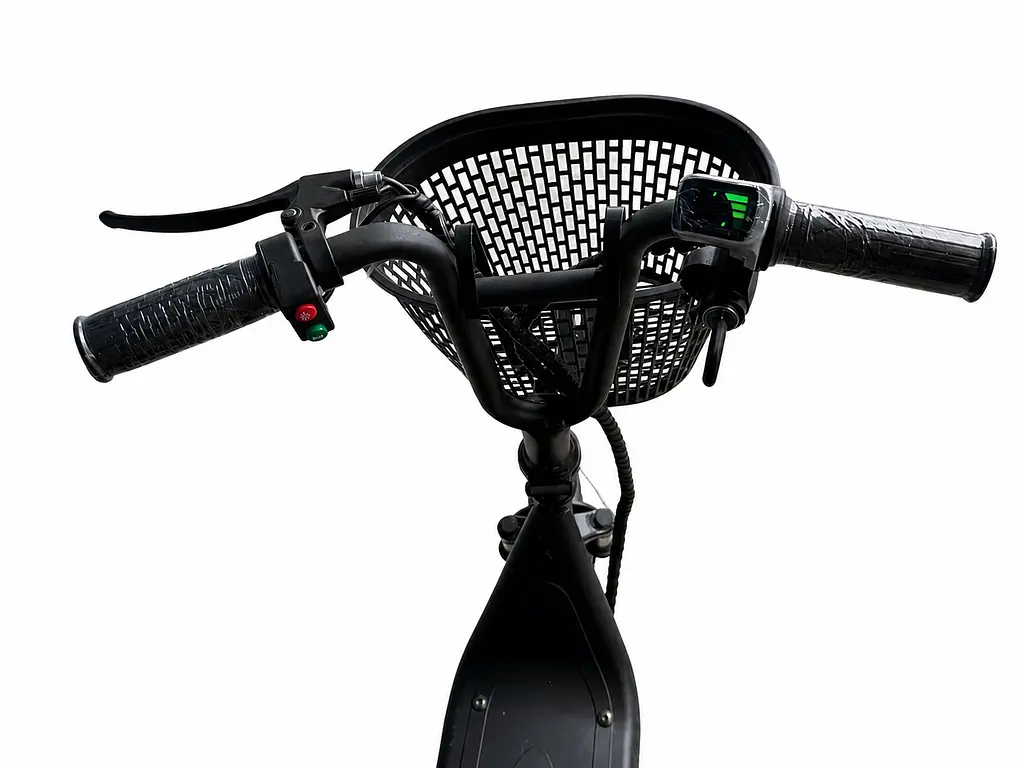Дитячий електросамокат 500W 16Ah 8" з кошиком та сидінням чорний - фото 5