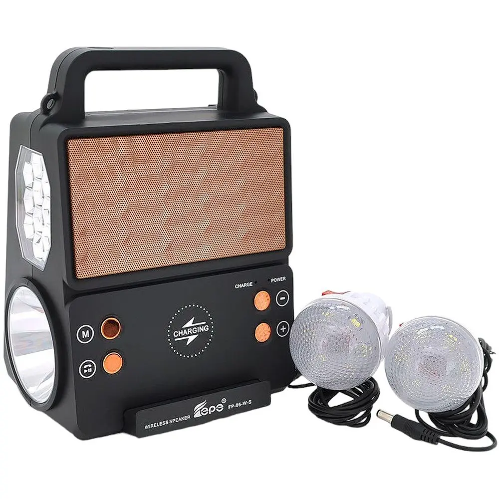 Переносной фонарь с солнечной панелью KENSA FP05+Solar+Bluetooth колонка, аккумулятор, 220 В - фото 3
