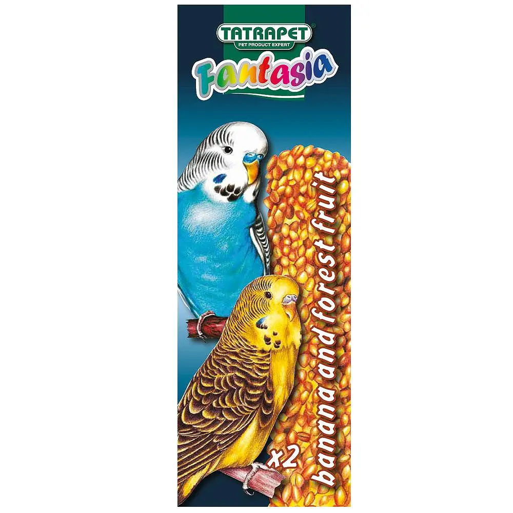 Колосок Fantasia для хвилястих папуг, банан/фрукти, 90 г, 18–19 см, 2 шт
