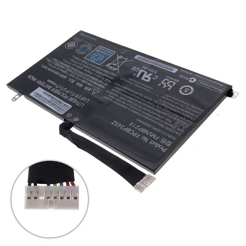Акумулятор для ноутбука Fujitsu FPCBP345Z (LifeBook Ultrabook UH552, UH572) 14.8V 2840 mAh 42Wh Black - фото 2