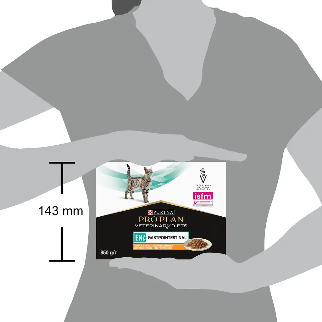 Уцінка. Вологий корм для кошенят та дорослих котів Purina Pro Plan Veterinary Diets EN Gastrointestinal з куркою 850 г (10 шт. x 85 г) (12331738)  - фото 4