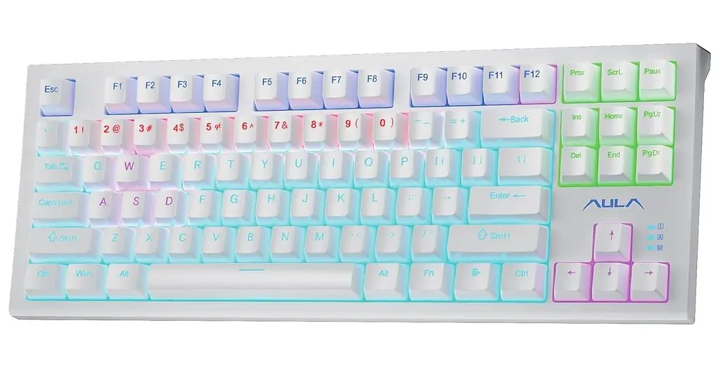Клавіатура Aula F3032 White plus 21 Yellow keys KRGD Brown EN/UA (6948391201757) - фото 2