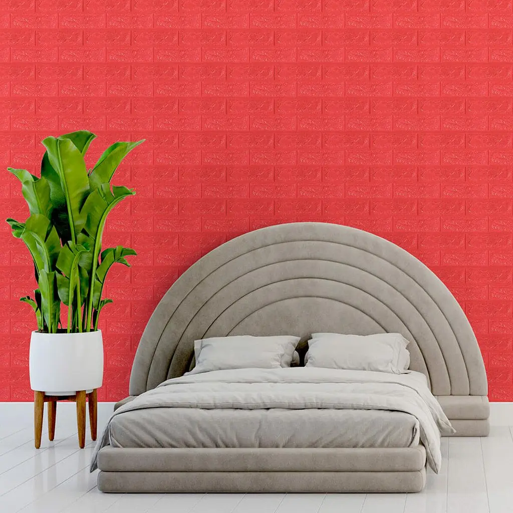 3D панель Sticker Wall самоклеюча 700x770x7мм цегла Червона 008-7 SW-00000054 - фото 5