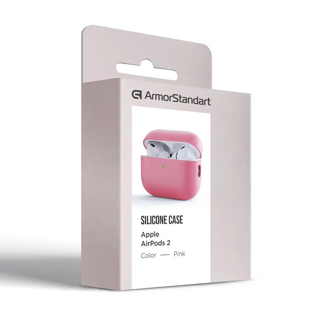 Силіконовий чохол для навушників Apple AirPods Pro 2 2022, Silicone Case, рожевий, захисний чохол, ультратонкий і легкий, захист від подряпин, пилу та ударів, м"який силікон, ArmorStandart (ARM64534) - фото 3