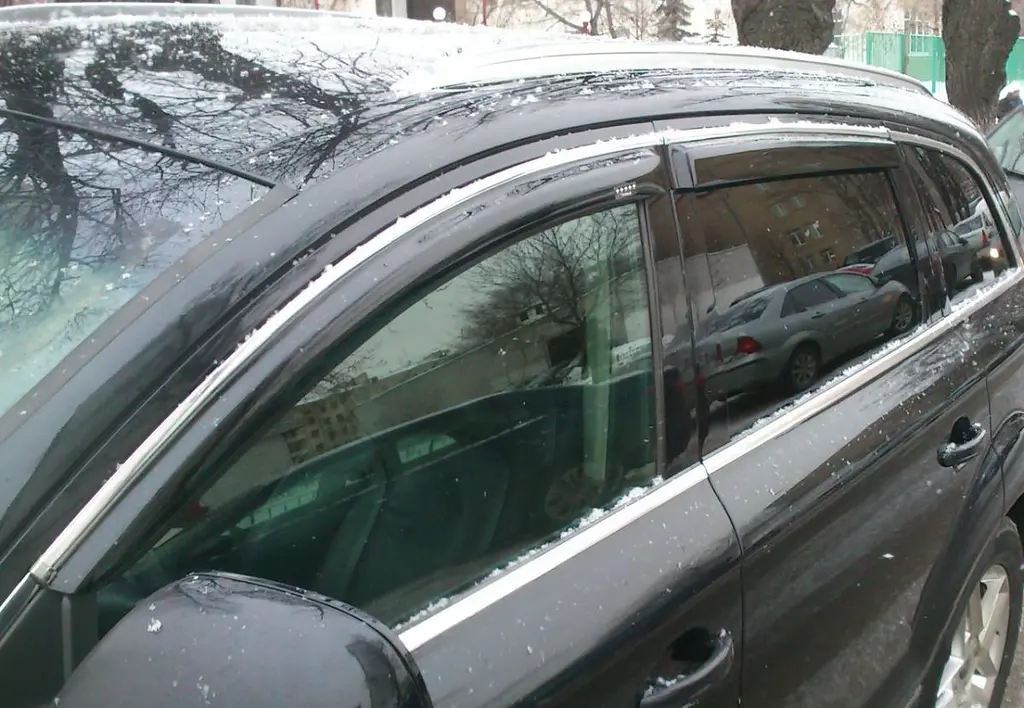 Дефлектори вікон вітровики для Peugeot 508 2011- Combi З Молдингом Хром - фото 2