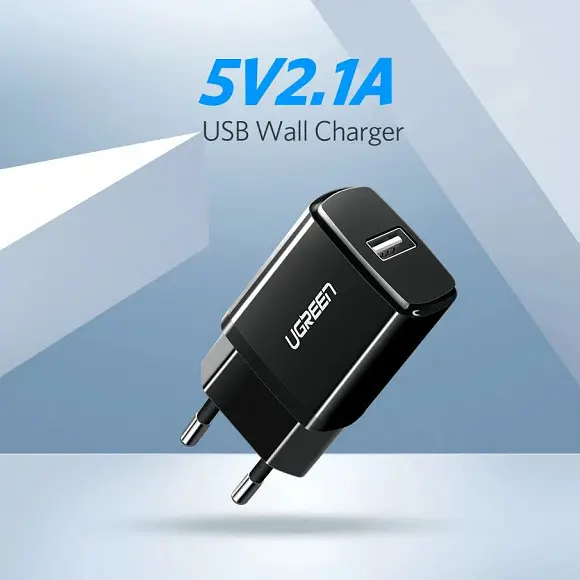 Сетевое зарядное устройство для Ugreen ED011 USB Wall Charger 2.1A черный (50459) - фото 3