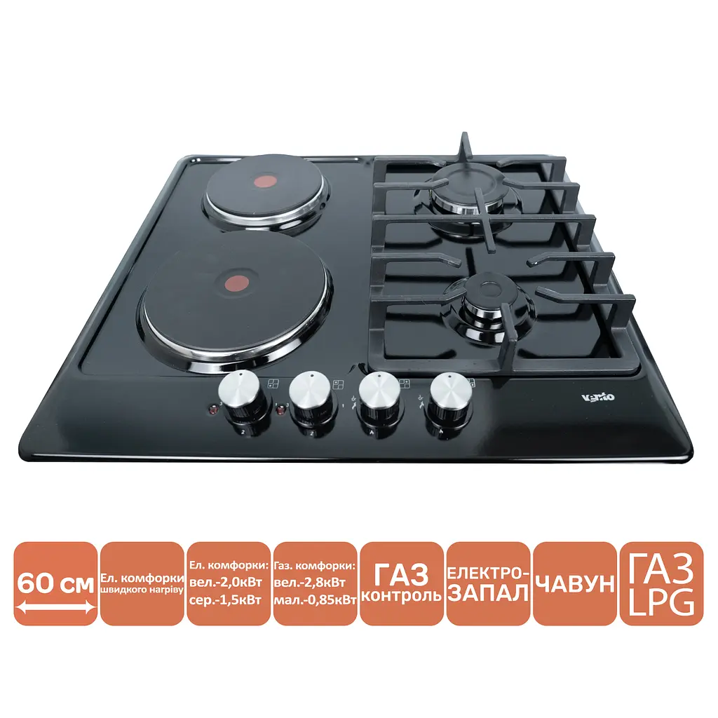 Варочная поверхность Ventolux HG622 B3 S (BK) - фото 2